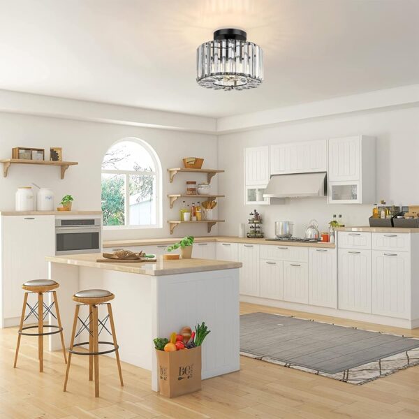 Crystal Ceiling Light Contemporary Design Masterpiece 6