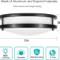 Flush Mount Light Dimmable LED Ceiling black dimension