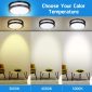 Flush Mount Light Dimmable LED Ceiling black temperature