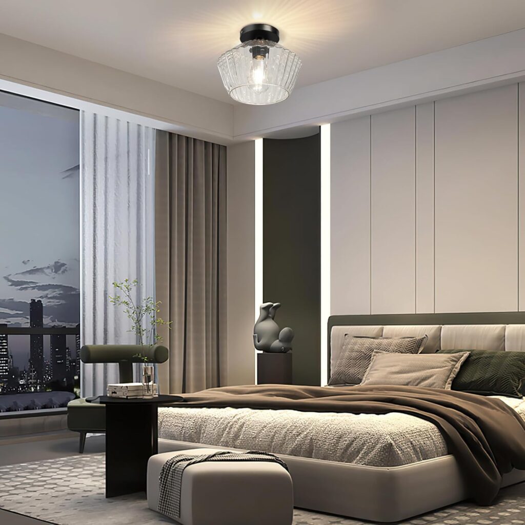 Glass Ceiling Fixture For Modern Interiorsjpg bedroom