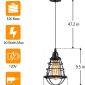 Hanging Cage Industrial Pendant Light dimension